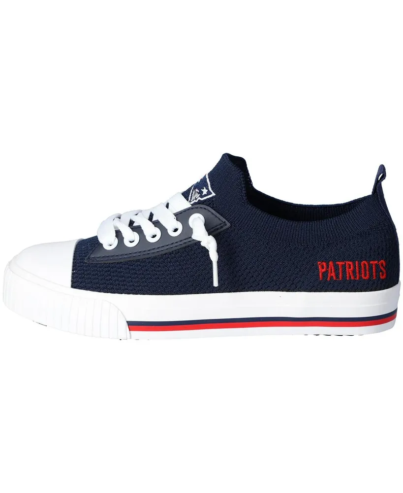 Women's Foco New England Patriots Knit Canvas Fashion Sneakers