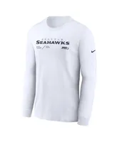 Men's Nike Silver Seattle Seahawks Sideline Infograph Lock Up Performance Long Sleeve T-shirt