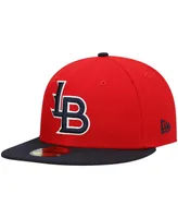 Men's New Era Red Louisville Bats Authentic Collection Team Home 59FIFTY Fitted Hat