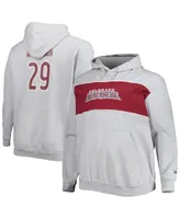 Men's Nathan MacKinnon Heather Gray Colorado Avalanche Big and Tall Player Lace-Up Pullover Hoodie