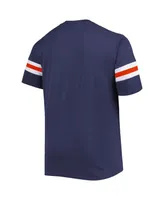 Men's Navy New England Patriots Big and Tall Arm Stripe T-shirt