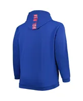 Men's Blue New York Rangers Big and Tall Fleece Pullover Hoodie