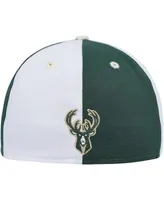 Men's New Era Hunter Green, White Milwaukee Bucks Griswold 59FIFTY Fitted Hat