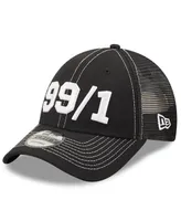 Men's New Era Black Trackhouse Racing 99/1 9FORTY Snapback Adjustable Trucker Hat