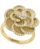 Effy Diamond Flower Statement Ring (1/2 ct. t.w.) in 14k Gold