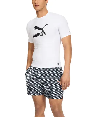 Puma Men's Archive Performance-Fit Short-Sleeve Swim Shirt