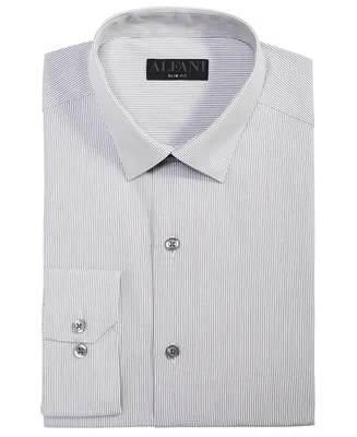 Alfani Men's Slim-Fit Stripe Dress Shirt, Created for Macy's