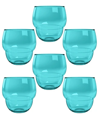 TarHong Stacking Bubble Tumbler Cobalt Set of 6