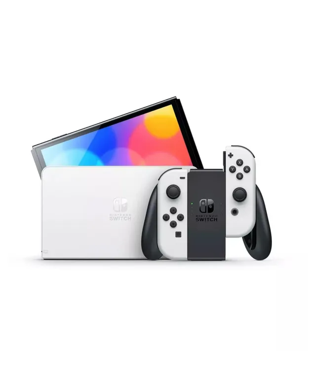 Nintendo Switch Oled in White with Ring Fit & Accessories