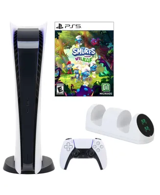 PlayStation 5 Digital Console with The Smurfs Game and Dock