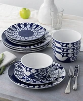 Noritake Bluefjord 12-Piece Dinnerware Set, Service for 4