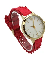 Olivia Pratt Soft Leather Braided Women Watch