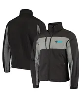 Men's Dunbrooke Black Carolina Panthers Circle Zephyr Softshell Full-Zip Jacket