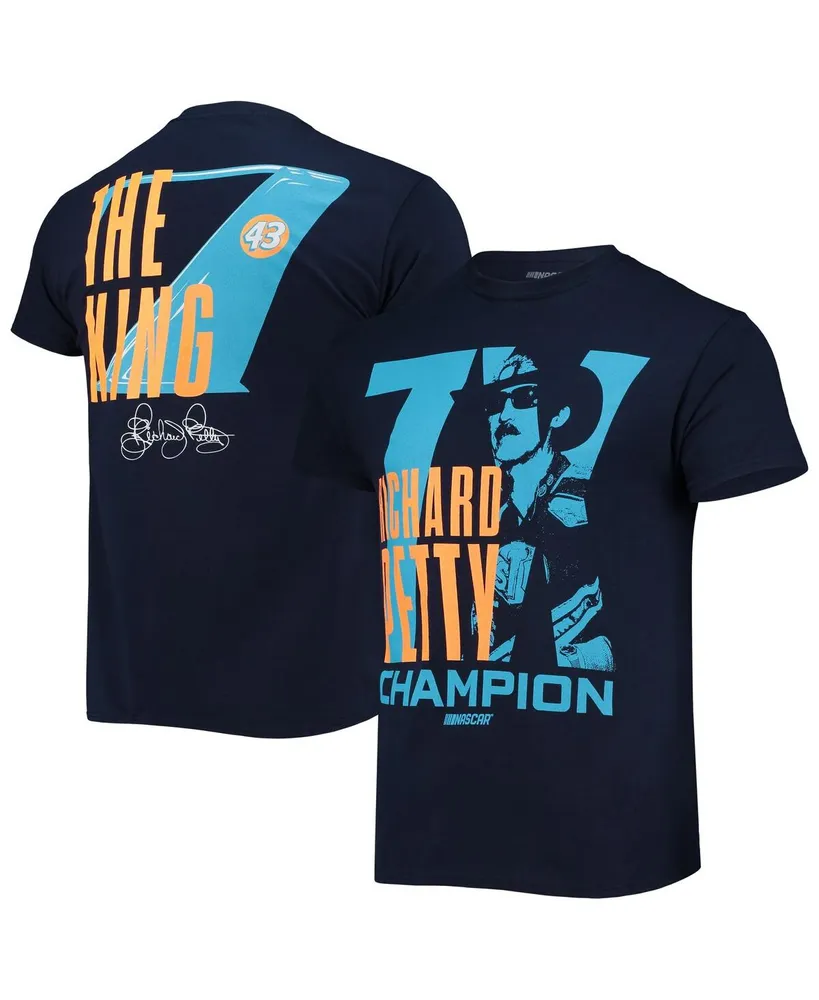 Men's Checkered Flag Sports Navy Richard Petty 7X Champion T-shirt