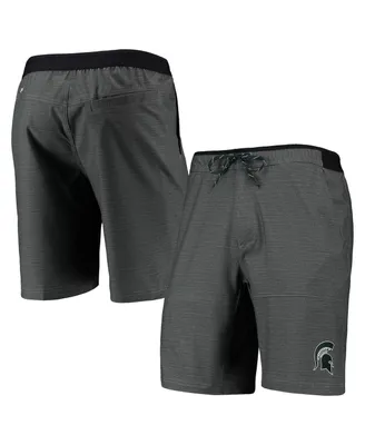 Men's Columbia Gray Michigan State Spartans Twisted Creek Omni-Shield Shorts