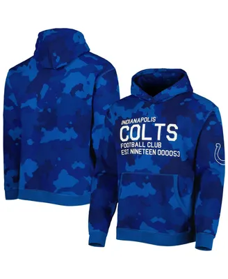 Men's The Wild Collective Royal Indianapolis Colts Camo Pullover Hoodie