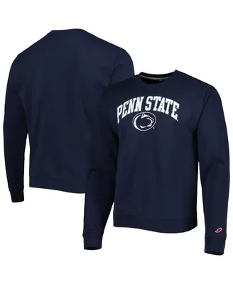 Men's League Collegiate Wear Navy Penn State Nittany Lions 1965 Arch Essential Fleece Pullover Sweatshirt