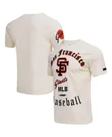 Men's Pro Standard Cream San Francisco Giants Cooperstown Collection Old English T-shirt