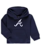 Toddler Boys and Girls Navy Atlanta Braves Team Primary Logo Fleece Pullover Hoodie