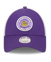 Women's New Era Purple, White Los Angeles Lakers Glitter Patch 9Forty Snapback Hat