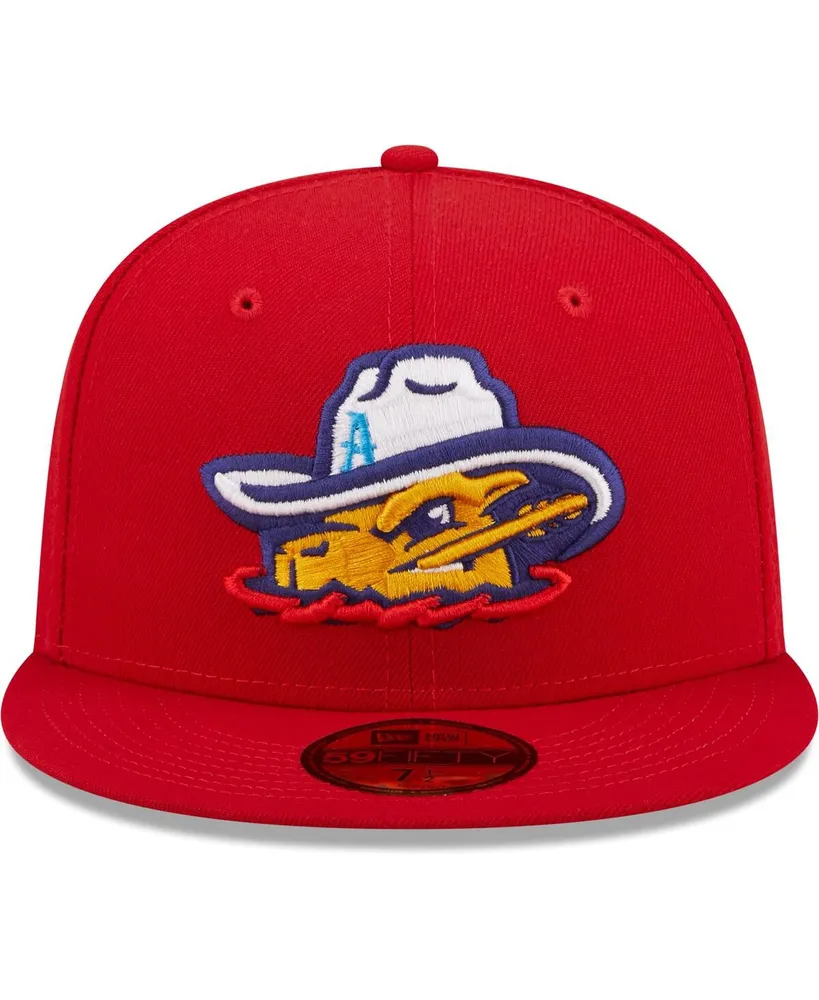 Men's New Era Red Amarillo Sod Poodles Authentic Collection 59Fifty Fitted Hat