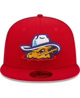 Men's New Era Red Amarillo Sod Poodles Authentic Collection 59Fifty Fitted Hat