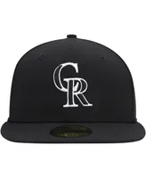 Men's New Era Colorado Rockies Black on Black Dub 59FIFTY Fitted Hat