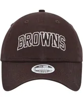 Women's New Era Brown Cleveland Browns Collegiate 9TWENTY Adjustable Hat