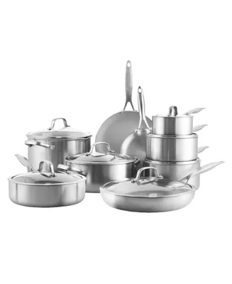 GreenPan Venice Pro Tri-Ply Stainless Steel Healthy Ceramic Nonstick 16 Piece Cookware Pots and Pans Set