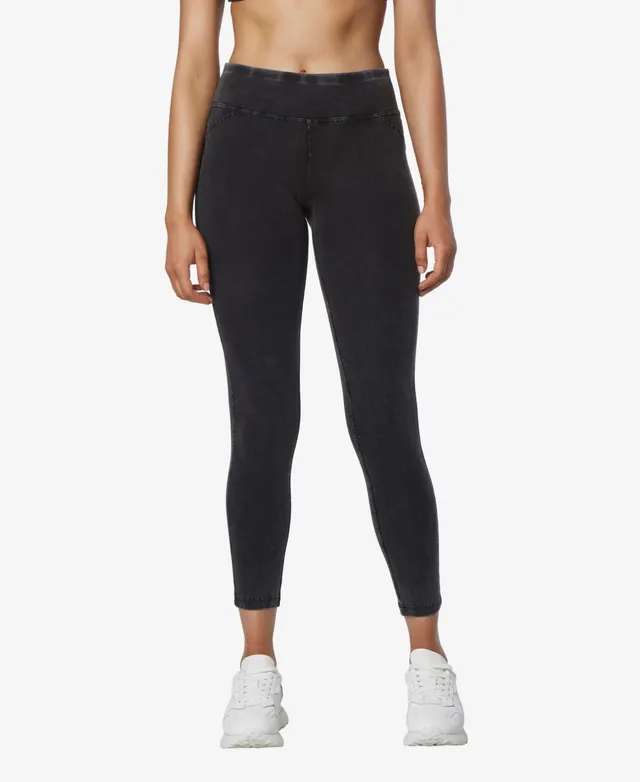 Marc New York Faded Stretch-cotton Leggings In Black