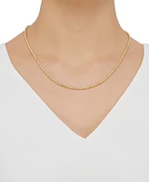 Diamond Cut Rope Chain 20" Necklace (3mm) in 14k Yellow Gold