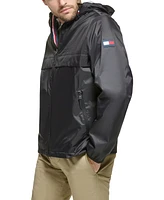 Tommy Hilfiger Men's Stretch Hooded Zip-Front Rain Jacket