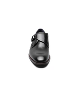Stacy Adams Men's Karcher Plain Toe Monk Strap Slip-On Dress Shoes