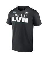 Men's Fanatics Black Philadelphia Eagles Super Bowl Lvii Varsity Team Roster Big and Tall T-shirt