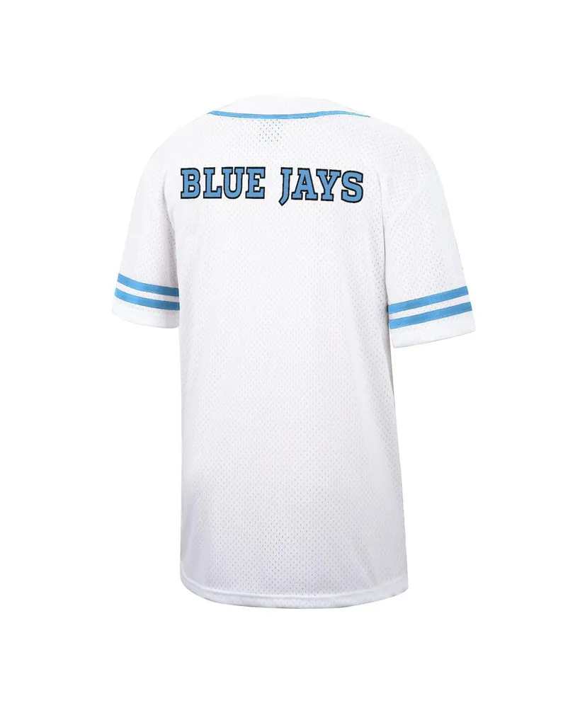 Men's Colosseum White Johns Hopkins Blue Jays Free-Spirited Full-Button Baseball Jersey