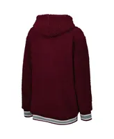 Women's G-iii 4Her by Carl Banks Crimson Alabama Crimson Tide Game Over Sherpa Pullover Hoodie