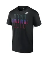 Men's Fanatics Black Philadelphia Eagles Super Bowl Lvii Open Sky T-shirt