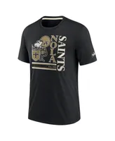 Men's Nike Black New Orleans Saints Wordmark Logo Tri-Blend T-shirt