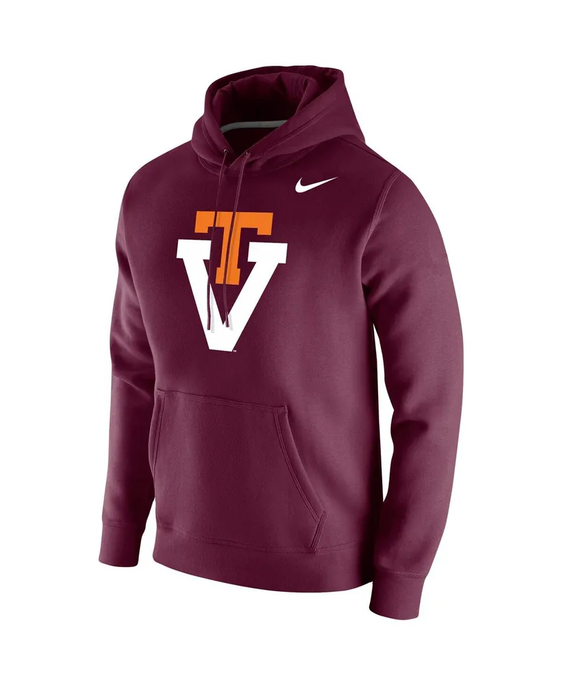 Men's Nike Maroon Virginia Tech Hokies Vintage-Like School Logo Pullover Hoodie