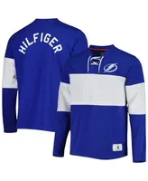 Men's Tommy Hilfiger Blue Tampa Bay Lightning Walter Lace-Up Long Sleeve Top