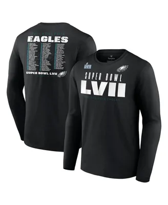 Men's Nike White Philadelphia Eagles 2022 NFC Champions Roster Long Sleeve  T-Shirt