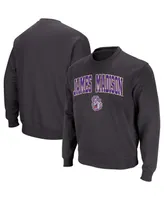 Colosseum Men's James Madison Dukes Arch and Logo Crew Neck Sweatshirt