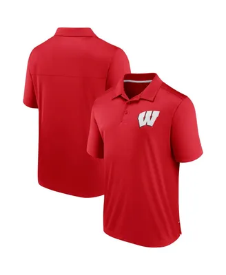 Men's Fanatics Red Wisconsin Badgers Team Polo Shirt