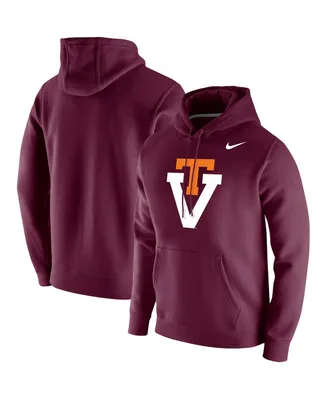 Men's Nike Maroon Virginia Tech Hokies Vintage-Like School Logo Pullover Hoodie