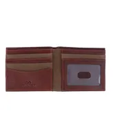 Trafalgar Men's Charing Cross Rfid Leather & Canvas Bi-Fold Wallet