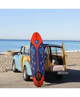 6' Surfboard Foamie Body Surfing Board W/3 Fins & Leash