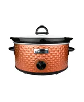 Brentwood Appliances Brentwood 3.5 Quart Diamond Pattern Slow Cooker in Copper