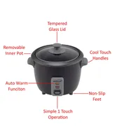 Brentwood 4 Cup One Touch Electric Rice Cooker in Black