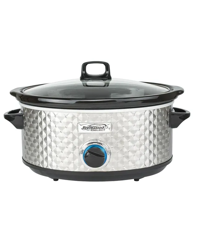 Brentwood 3.5 Quart Diamond Pattern Electric Slow Cooker