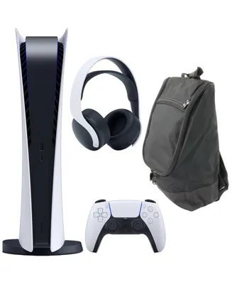 PlayStation 5 Digital Console with Pulse Headset and Carry Bag (PS5 Digital Console)